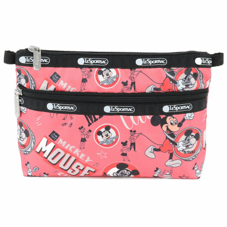 [楽天スーパーSALE 限定クーポン 6/11 1:59まで]LeSportsac レスポートサック ポーチ 7105 COSMETIC CLUTCH L183 DISNEY100 MICKEY MOUSE