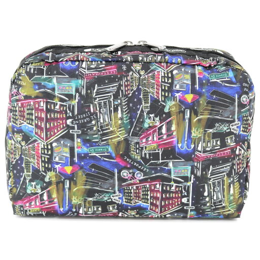 LeSportsac レスポートサック ポーチ 7121 EXTRA LARGE RECTANGULAR COSMETIC HB55 NYC WINTER BLACK LeSportsac レスポートサック ポーチ 7121 EXTRA LARGE RECTANGULAR COSMETIC HB55 NYC WINTER BLACK