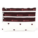 LeSportsac レスポートサック ポーチ 7158 3 ZIP COSMETIC HA83 BERRY HEART EMB(4)