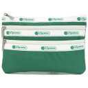 LeSportsac レスポートサック ポーチ 7158 3 ZIP COSMETIC LB78 Spectator Kelly Green