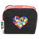 LeSportsac レスポートサック ポーチ 6701 SQUARE COSMETIC LC62 TETRIS HEART EMB SQ COSM