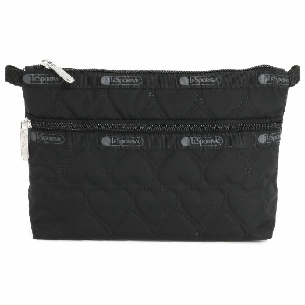 LeSportsac レスポートサック ポーチ 7105 COSMETIC CLUTCH HC14 BLACK HEART DEBOSS