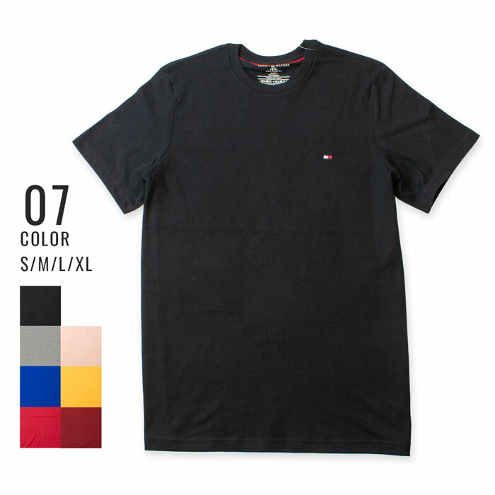 トミーヒルフィガー Tシャツ 半袖 ワンポイントロゴ クルーネック 7色展開 TOMMY HILFIGER Core Flag Crew Tee 09t3139