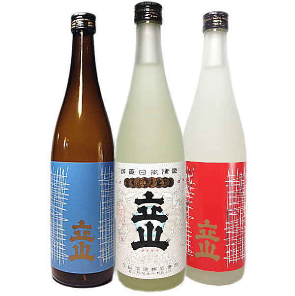 立山　飲み比べ720ML3本セット（1）（立山吟醸＆立山兵庫