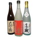 送料無料 北陸の人気酒蔵の地酒が飲み比べできる720ml3本セット（21） （天狗舞山廃純米 立山吟醸 名水乃蔵特別純米酒）