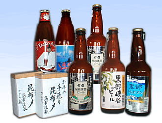 敬老の日特選！クール便地ビール（6本）と昆布〆(ヒラメ・カジキ)セット-TK