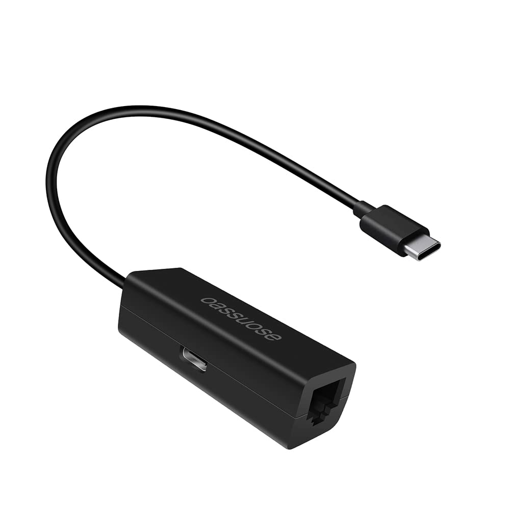 Chromecast Google TV用イーサネットアダプター USB C - イーサネットアダプター 充電ポート付き Google TV/スマートフォン/タブレット/Androidデバイスに対応