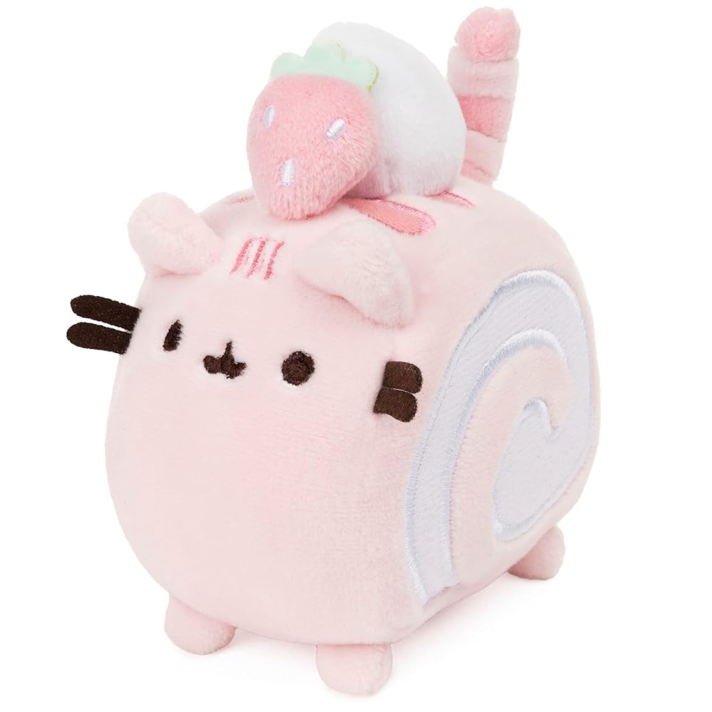 GUND Roll Cake Pusheen Sweet Dessert Squishy Plush Stuffed Animal Cat ...