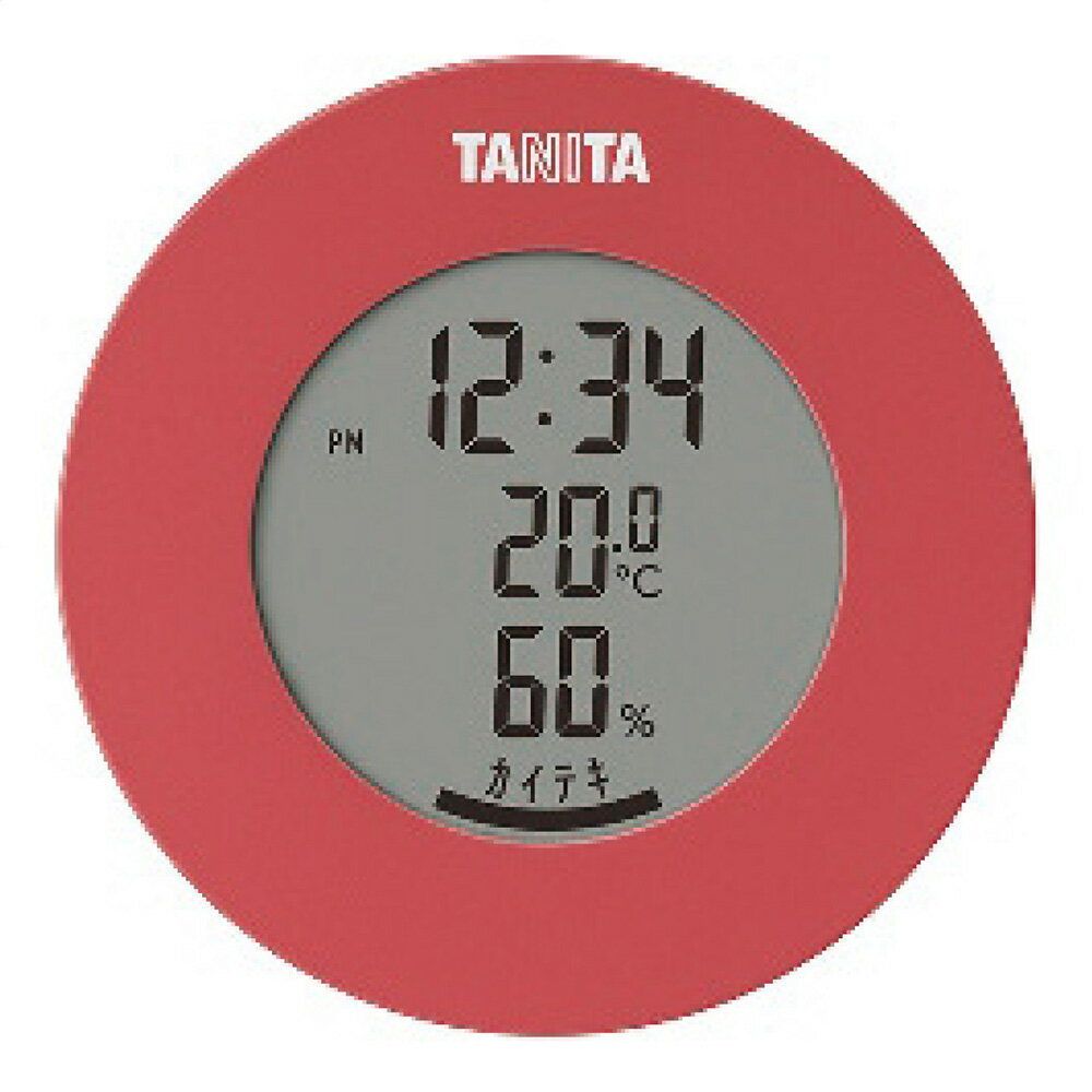 TANITA 快適レベル表示付デジタル温湿度計 TT-585PK（ピンク） 【ギフト包装不可】【送料無料】 / インテリア 雑貨 新生活 おしゃれ おうち時間 /