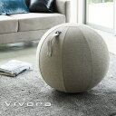 ビボラ Vivora シーティングボール ルーノ シェニール Chenille ベージュ 65cm_004673 / ヴィボラ ヴィヴォラ バランスボール チェア 椅子 ストレッチ おしゃれ ダイエット器具 体幹トレーニング エクササイズ ヨガボール ファブリック 高級 二重構造 姿勢 /