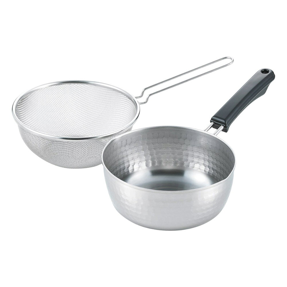 Rakuten - 味壱雪平鍋18cm 揚げザル付 7041481 K605-04524 鍋 調理器具【送料無料】