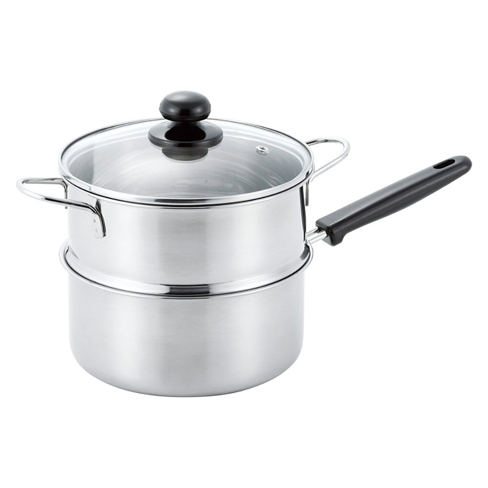 蒸しごよみ 片手二段蒸し器18cm 4209382 K605-04917 調理器具 蒸し器【送料無料】