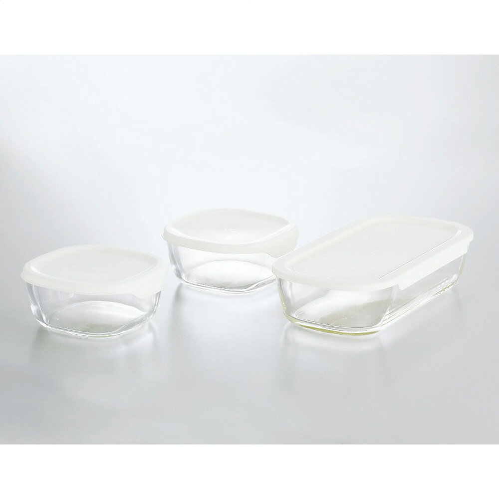 ハリオ 耐熱ガラス製保存容器Sサイズ3点セット KSTL-S-2508-OW 4140-014 保存容器 キャニスター【送料無料】