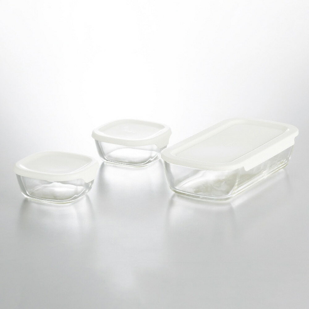 ハリオ 耐熱ガラス製保存容器Mサイズ3点セット KSTL-M-3006-OW 4140-026 保存容器 キャニスター【送料無料】