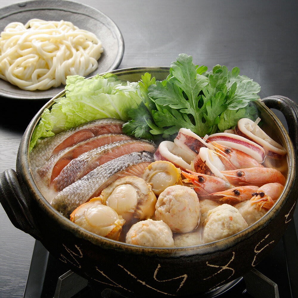 北海道 石狩鍋 秋鮭切身6切【送料無料】 / 郷土料理 海老 帆立 いか つみれ 味噌 お取り寄せ 通販 お土産 お祝い プレゼント ギフト お歳暮 おすすめ ...