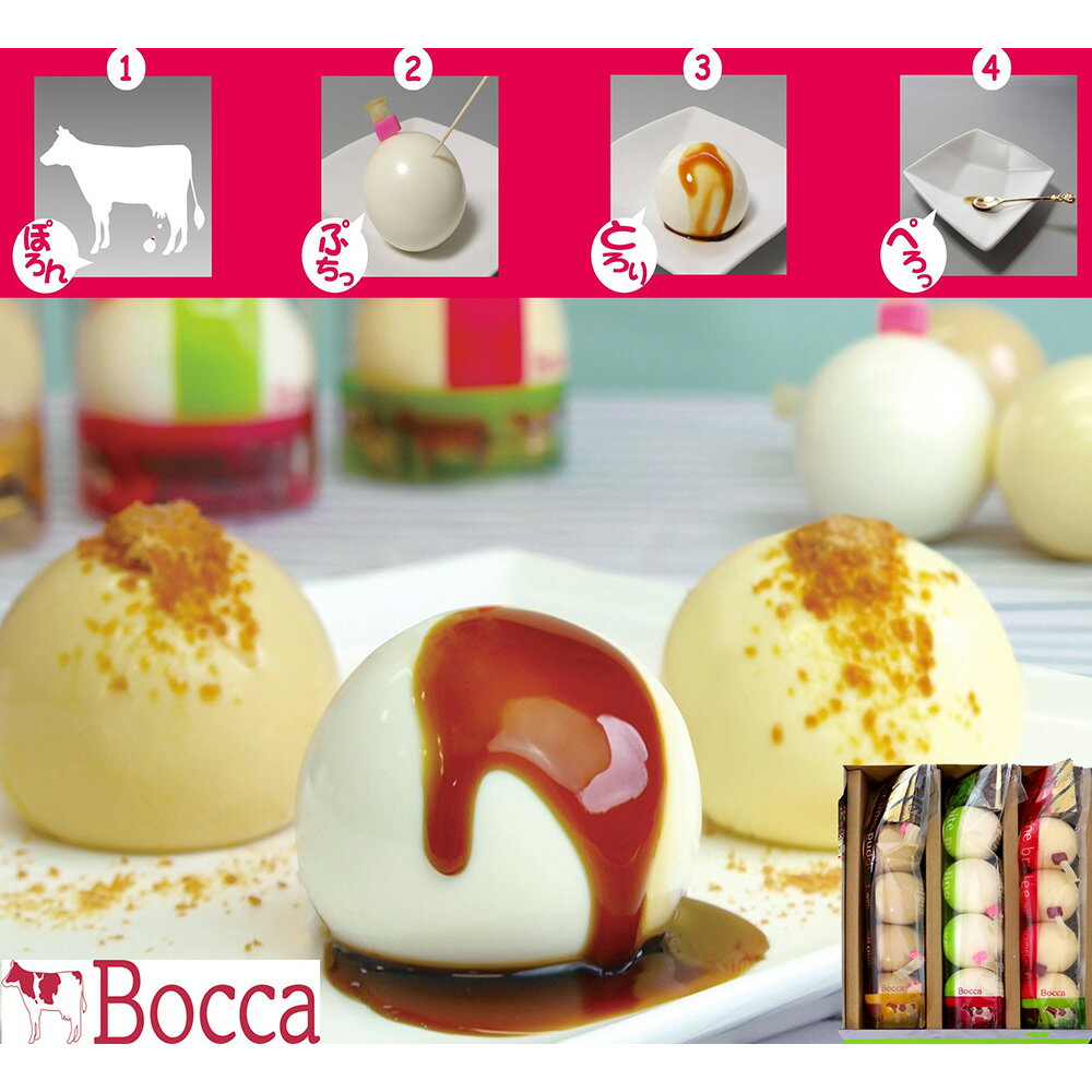 プリン Boccaのプリン三昧(1) プリン4個×3種セット【送料無料】【二重包装不可】 / スイーツ 洋菓子 お菓子 お取り寄せ 通販 プレゼント ギフト 父の日 おすすめ /