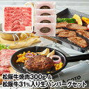 松阪牛焼肉300g&(松阪牛31%入り)生ハンバーグセット 牛肉【送料無料】 / お取り寄せ 通販 プレゼント ギフト お中元 おすすめ /