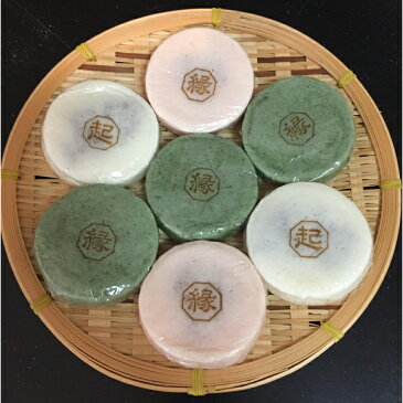 【送料無料】もっちもちの新食感 縁起焼 あんこセット 7個入 (赤あん2個 白あん2個 よもぎ3個) /お取り寄せ/通販/お土産/お祝い/お歳暮/御歳暮/