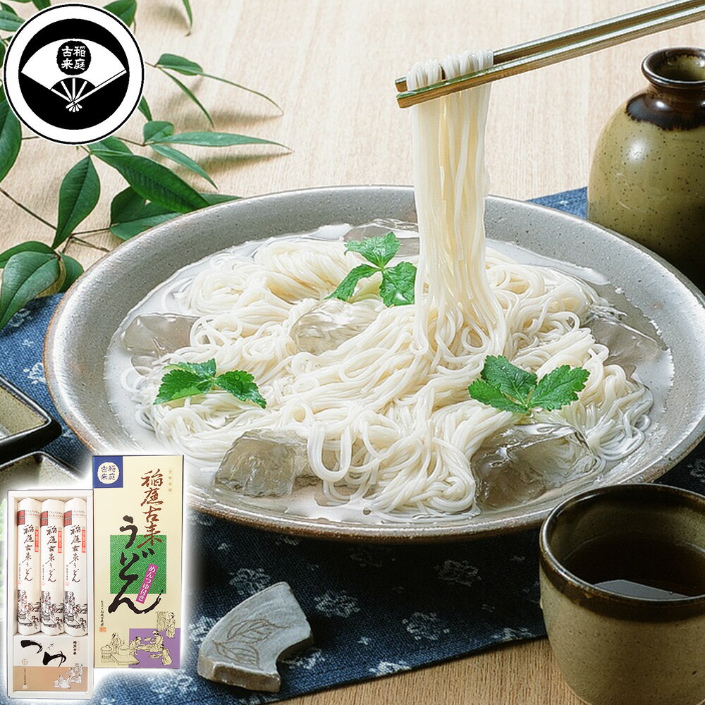 稲庭古来うどん KS－20紙箱入りたれ付き480g【送料無料】 / 麺類 伝統製法 めんつゆ 秋田県 お取り寄せ 通販 お土産 お祝い プレゼント ギフト 父の日 おすすめ /