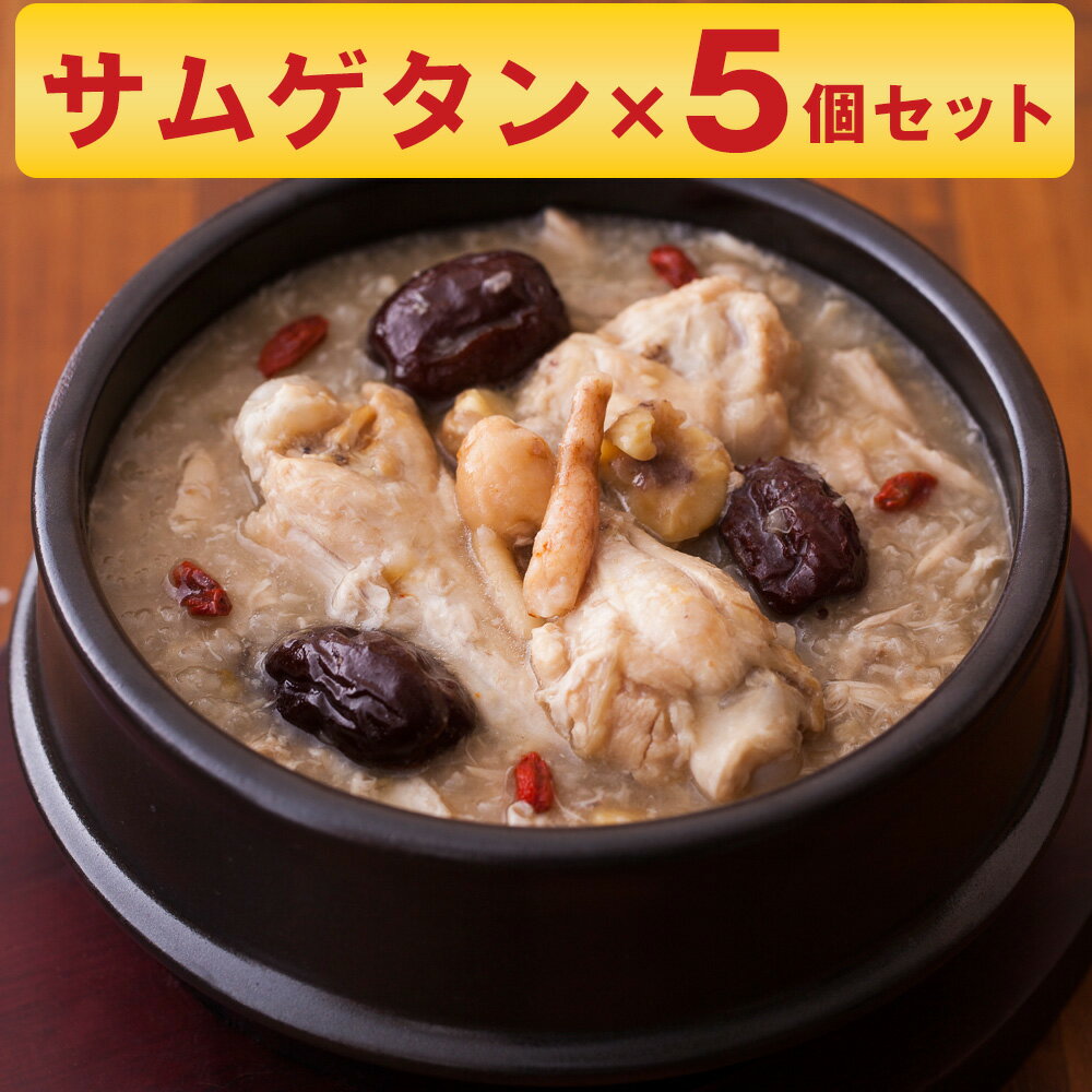 【全品P5倍】サムゲタン 参鶏湯 キット 3～4人前 × 5個 セット 博淑屋 食べる本格薬膳スープ ...