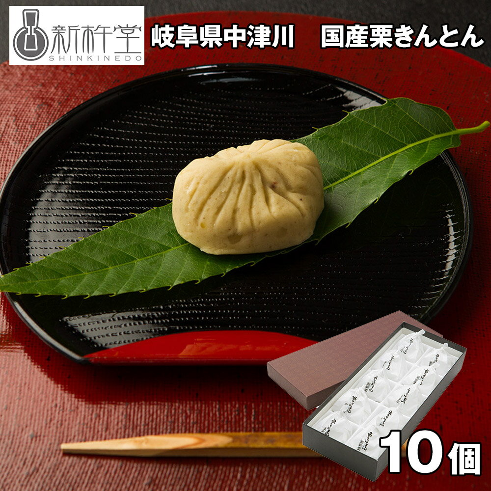 新杵堂 岐阜県中津川 国産栗きんとん10個 和菓子 スイーツ【送料無料】 / お取り寄せ 通販 プレゼント ギフト お歳暮 おすすめ /
