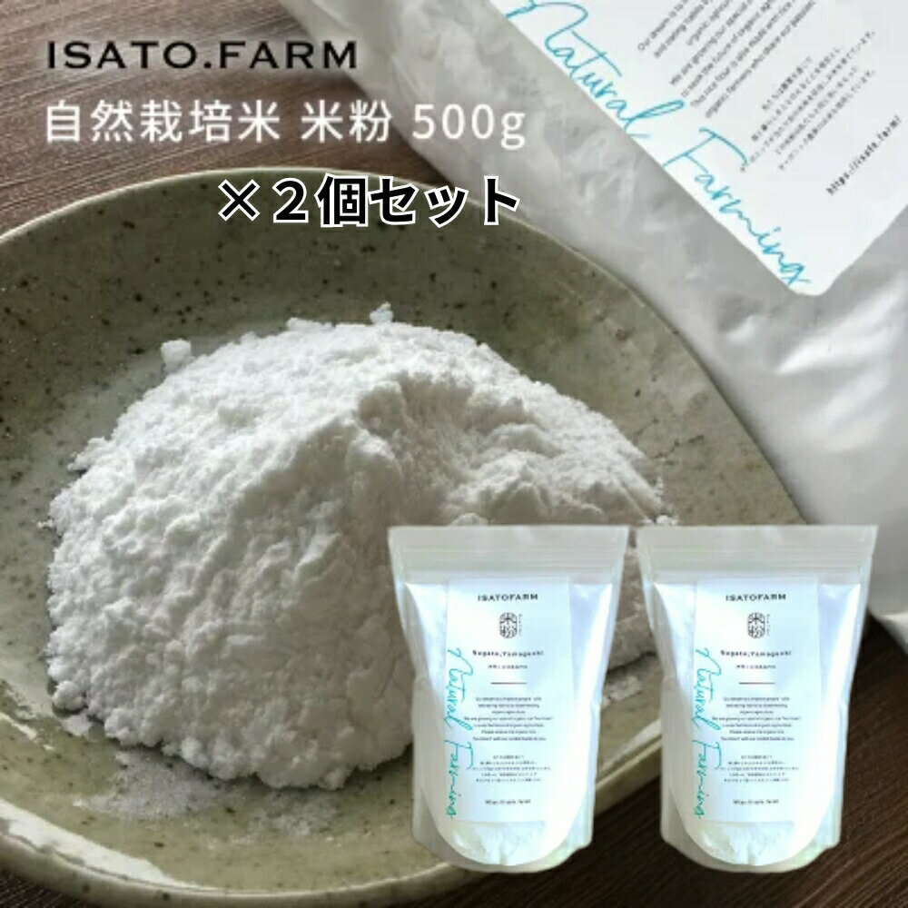 【楽天ランキング1位獲得】ISATOFARM 自然栽培米 米粉 山口県産 500g×2個セット 令和5年度産 オーガニック 無農薬 化学肥料不使用 国産 グルテンフリー パンケーキ ホットケーキ 自然栽培 アレルギー イセヒカリ 御神米