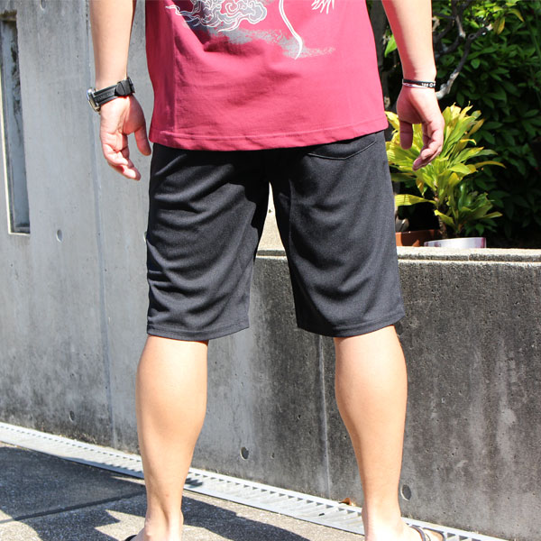 和柄 半ズボン 和柄ハーフパンツ ダブルフェイスメッシュ【軽量超涼】【YH23201-4】鳳凰 和柄ジーンズ　和柄メンズ 絡繰魂ボンタン特攻服