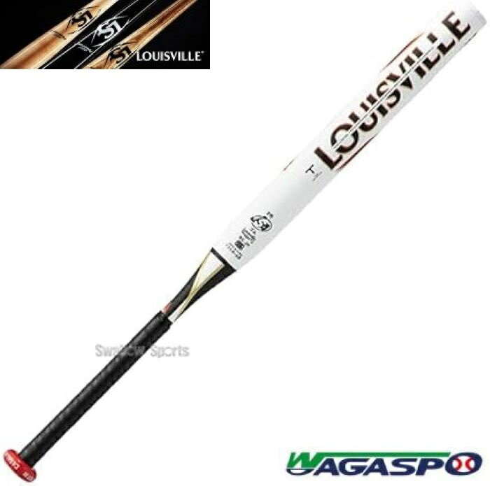 ワガスポ 楽天市場店の【ソフト／バット】ルイスビル(LOUISVILLE) ソフトボール用バット ルイスビルスラッガー(LOUISVILLE UGGER) 2号／ゴムボール用 ホワイト×レッド 78cm 580g トップバランス WBL29320107858｜アングル2