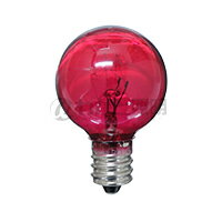 アサヒ ミニボールランプ G30カラー 5W E12口金 透明レッド（赤色） G30 E12 110V-5W(CR)
