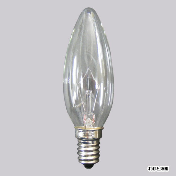 TOZAI　シャンデリア電球（海外口金）　E14口金段付き　クリヤー　40W　C32 E14 C 110V 40W