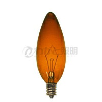 Other - アサヒ　耐熱透明カラーシャンデリア球 E12口金　25W　アンバー（金茶色）　C32 E12 100/110V-25W(AT)