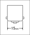 アサヒ　スタンド球　B15S口金　クリヤー　12V　15CP　 S25 B15S 12V-15CP 3