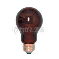 アサヒ　耐熱透明カラー　一般球（カラー電球）　E26口金　60W　レッド（赤色）　 PS60 E26 110V-60W(RT)