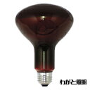 アサヒ　レフランプ　耐熱透明カラー（内面フロストタイプ）　100W　E26口金　レッド（赤色）　R100 E26 110V-100W(RT)