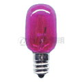 アサヒ　ナツメ球　T20カラー　5W　E12口金　透明ピンク（桃色）　ナツメ T20 E12 110V-5W(CP)