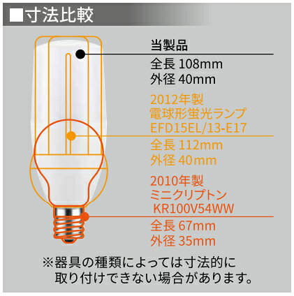 東芝 LED電球 T形 ミニクリプトン形(小形電球形) 全方向タイプ 昼白色 E17口金 全光束810lm 小形電球60W形相当 断熱材施工器具対応 密閉器具対応 LDT6N-G-E17/S/60W2 [2]