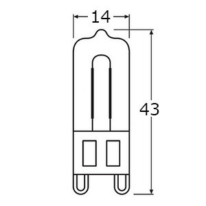 OSRAM　ハロゲンランプ　HALOPIN PRO（ハロピンプロ）　クリア　G9口金　230V　50W...