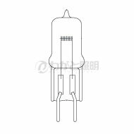 岩崎　光学機器用ハロゲン電球　シングルコイルタイプ　低電圧（ローボルト）　片口金形　G6．35口金　12V　50W　JC12V50W/G1