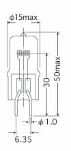 岩崎　光学機器用ハロゲン電球　シングルコイルタイプ　低電圧（ローボルト）　片...