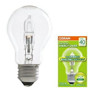 三菱　HALOGEN　ENERGY　SAVER（エナジーセーバー）　40W形　E26口金　クリヤー　JD100V33W/P/L