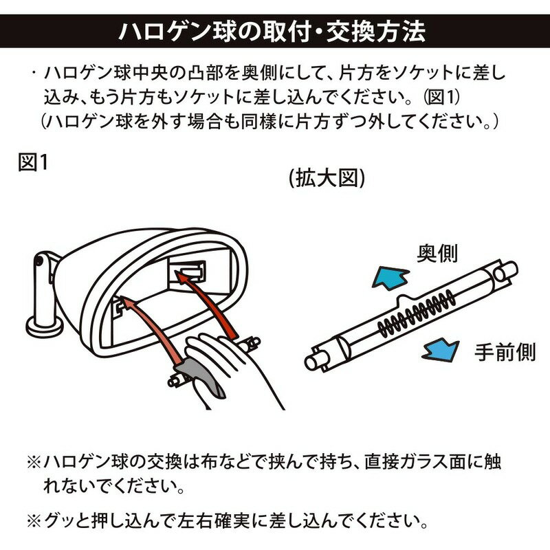 オーム電機　センサーライト用ハロゲン球（交換用）　両口金タイプ　ショートタイ...
