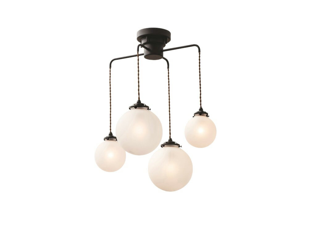 Pendant Lamps - インターフォルム　INTERFORM　Orelia4 オレリア4　ペンダントライト　E17/E26　フロスト　引掛けシーリング　白熱電球付き　LT-1946FR