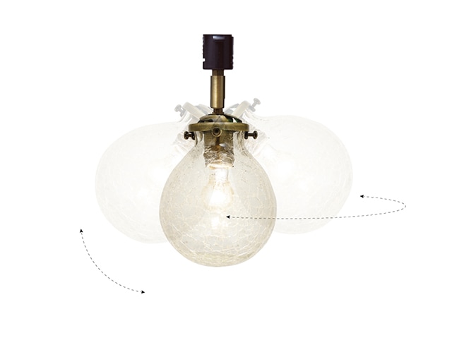 インターフォルム INTERFORM Marweles マルヴェル ダクトレールライト E17 クラックフロスト 配線ダクトレール LED電球付き 電球色 LT-2038CF [3]