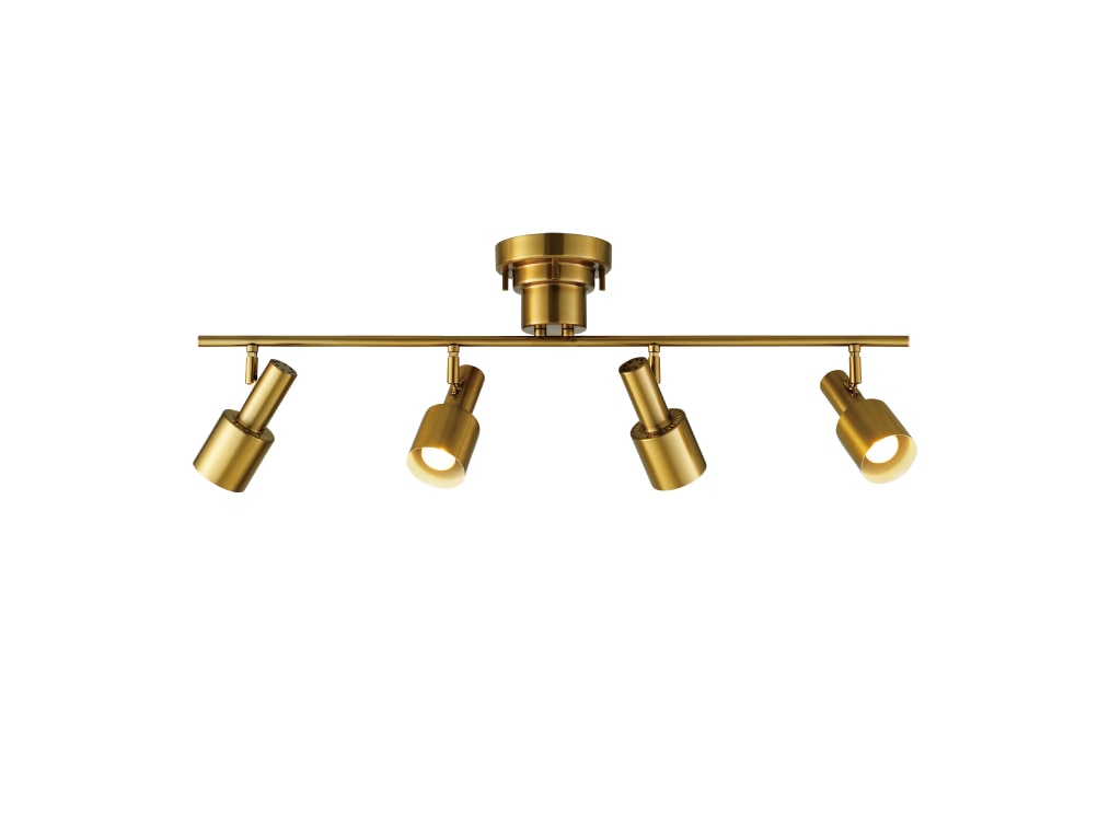 インターフォルム　INTERFORM　Ferdi フェルディ　シーリングライト　E17　ゴールド　引掛けシーリング　LED電球付き　電球色　LT-4028