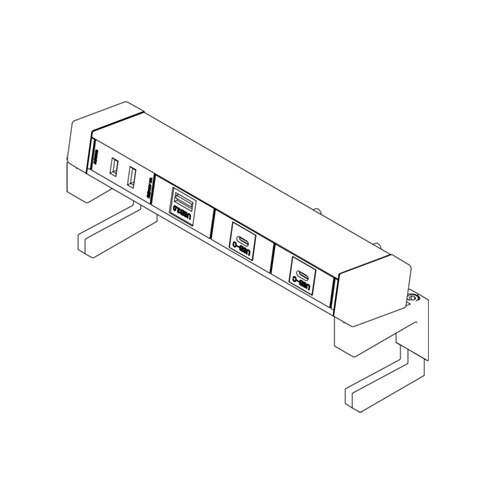 樂天商城 - 石黒製作所　PLA-PART　G004　クランプ式コンセント　4口　電源/USB-A(中継)/USB-C(コード付)/USB-C(コード付)　コード長：2m　15A　125V　最大：1500W　黒　G004-4-EACC-B