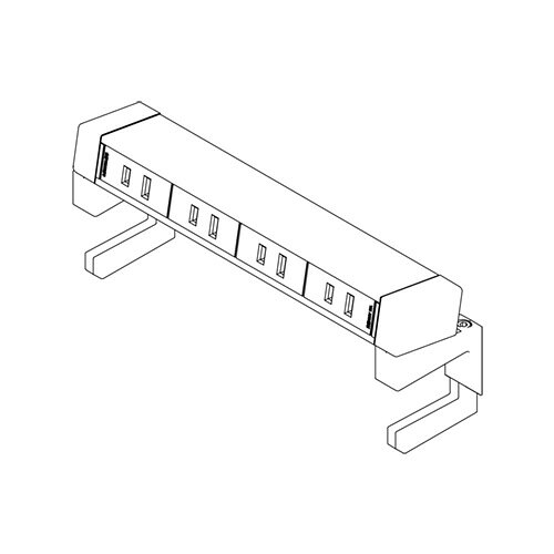 石黒製作所　PLA-PART　G004　クランプ式コンセント　4口　電源/電源/電源/電源　...