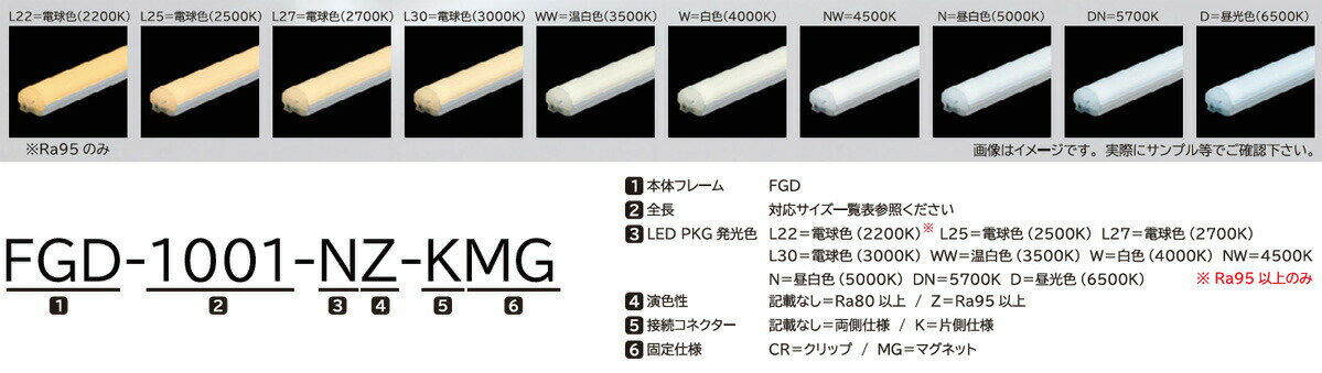 FKK　LEDライン照明　FGD　DC24V　ドーム型広配光　671mm　専用調光器対応　（電源...