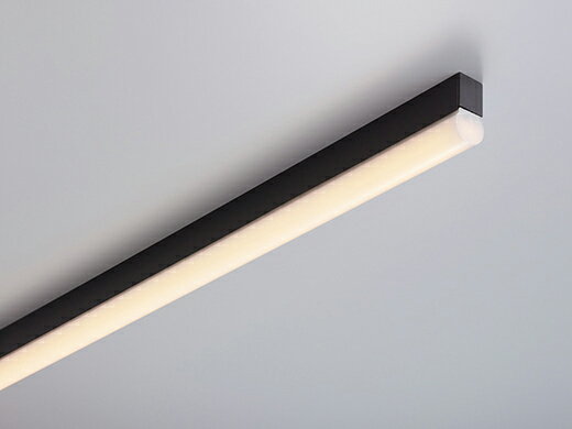 DNライティング　TRIM　LINE　LED照明器具　間接照明　TRE2-D‐APL　調光兼用型　ドーム型カバー　本体色:黒(ブラック)　全長800mm　電球色(3000K)　高演色型　TRE2-800H30D-BK-APL ※受注生産品