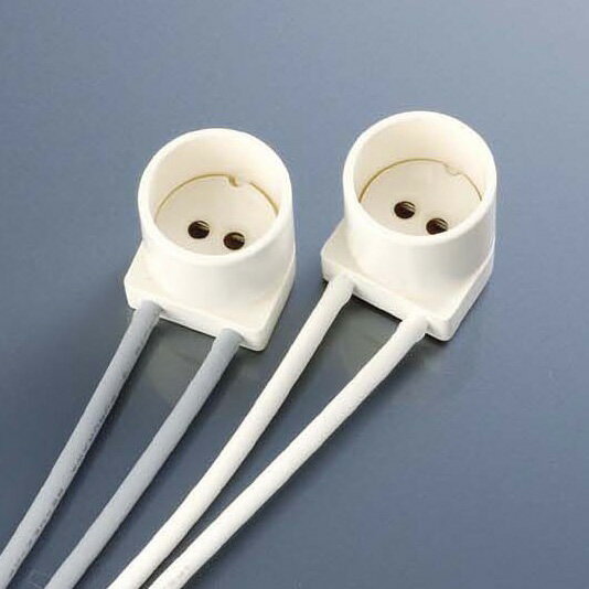 プリンス 蛍光灯用フリーソケット T5管用 G5口金用 リード線3500mm PSF-15Fビーメックス0.75 3.5白/灰