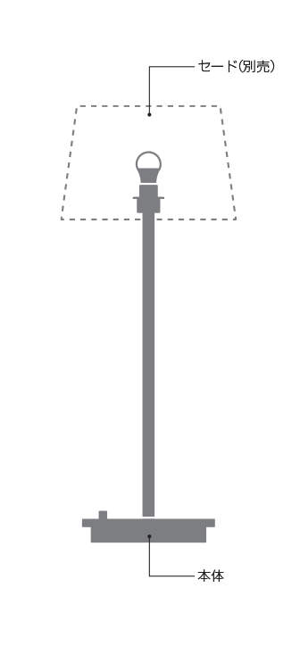 KOIZUMI　LEDスタンド　灯具のみ ファインホワイト　白熱電球40W相当　（ランプ付）　電球色　2700K　セード別売　AT49309L